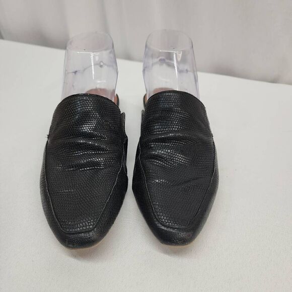 Dolce Vita Size 6.5 Women's Maura Black Mules Croc Embossed Comfy Career Cc - Picture 3 of 10